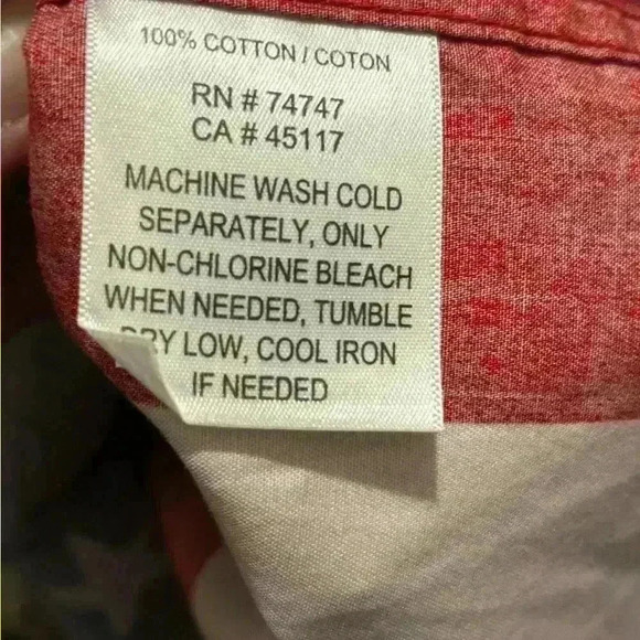 American flag 100%. Cotton by Redhead button up polo - Picture 3 of 6